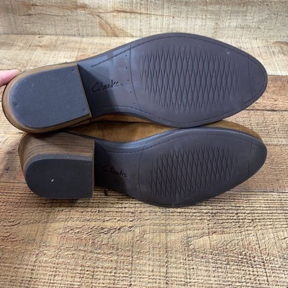 Clarks Artisan Gelata Siena Boots Tan Suede Boot Womens 11 M Ankle Booties - Picture 11 of 14